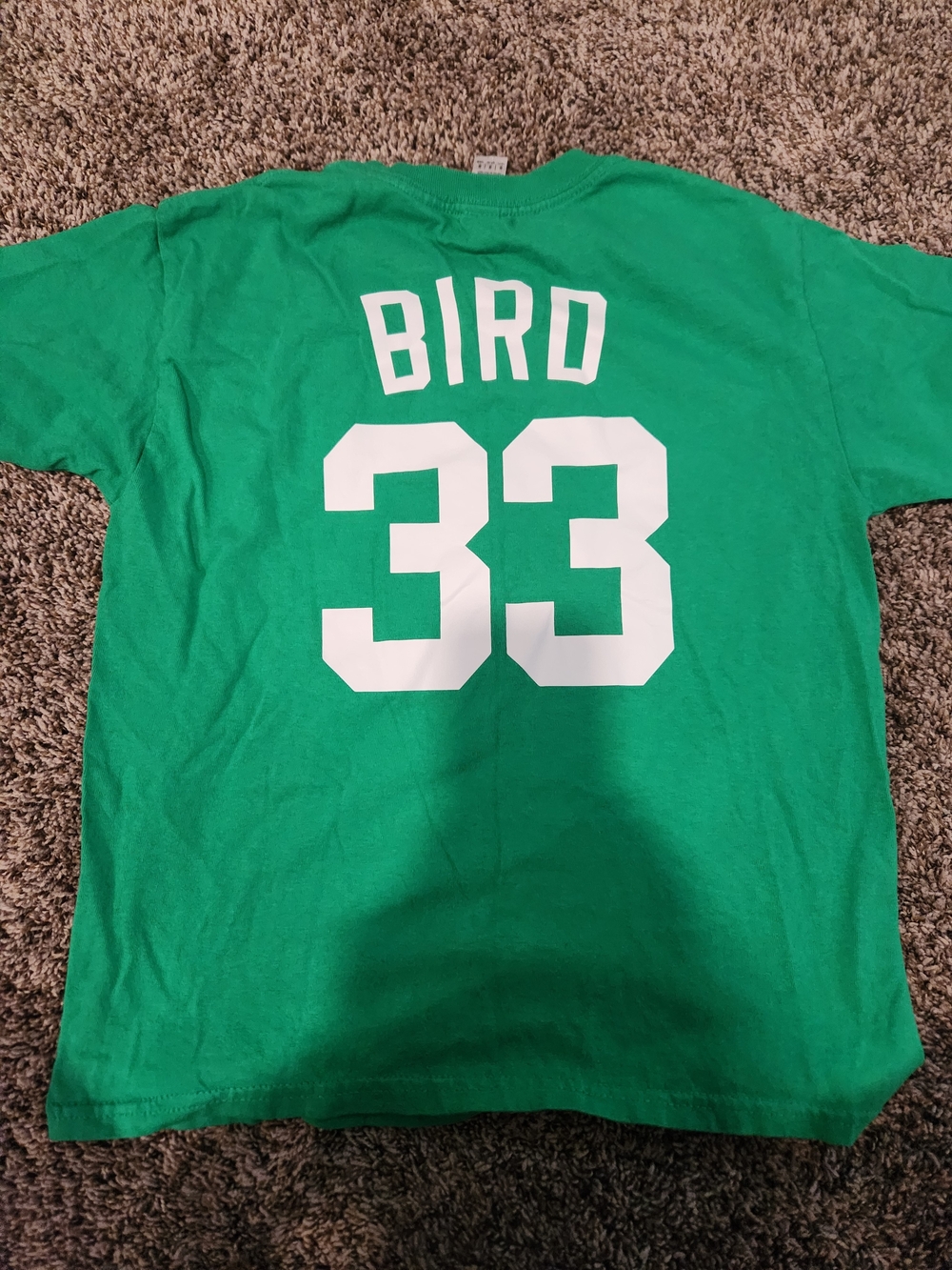 Celtics #33 Kids Green Graphic Tee- Larry Bird - Picture 2 of 3